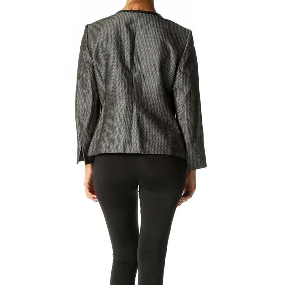 Linda Allard Ellen Tracy Gray Blazer - Picture 2 of 3